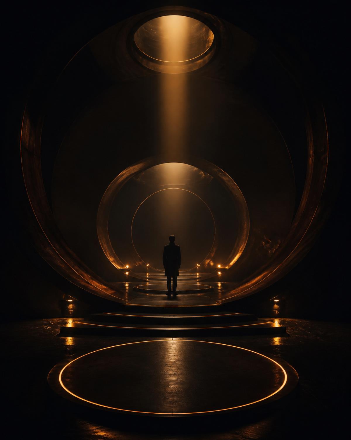 Participants collaborating inside the high-tech, immersive environment of The Sphere.